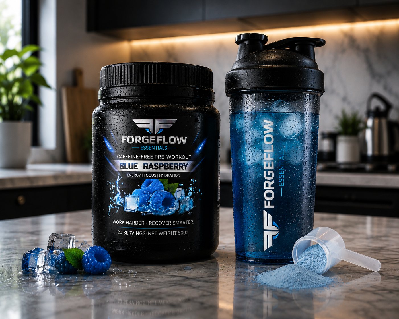 ForgeFlow Non-stim, pre-workout - Blue Raspberry