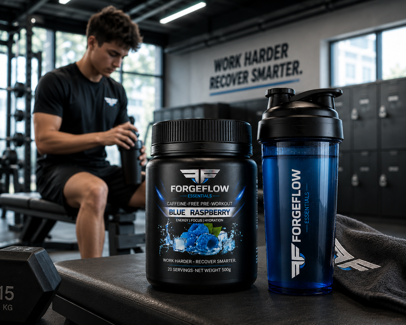 ForgeFlow Non-stim, pre-workout - Blue Raspberry