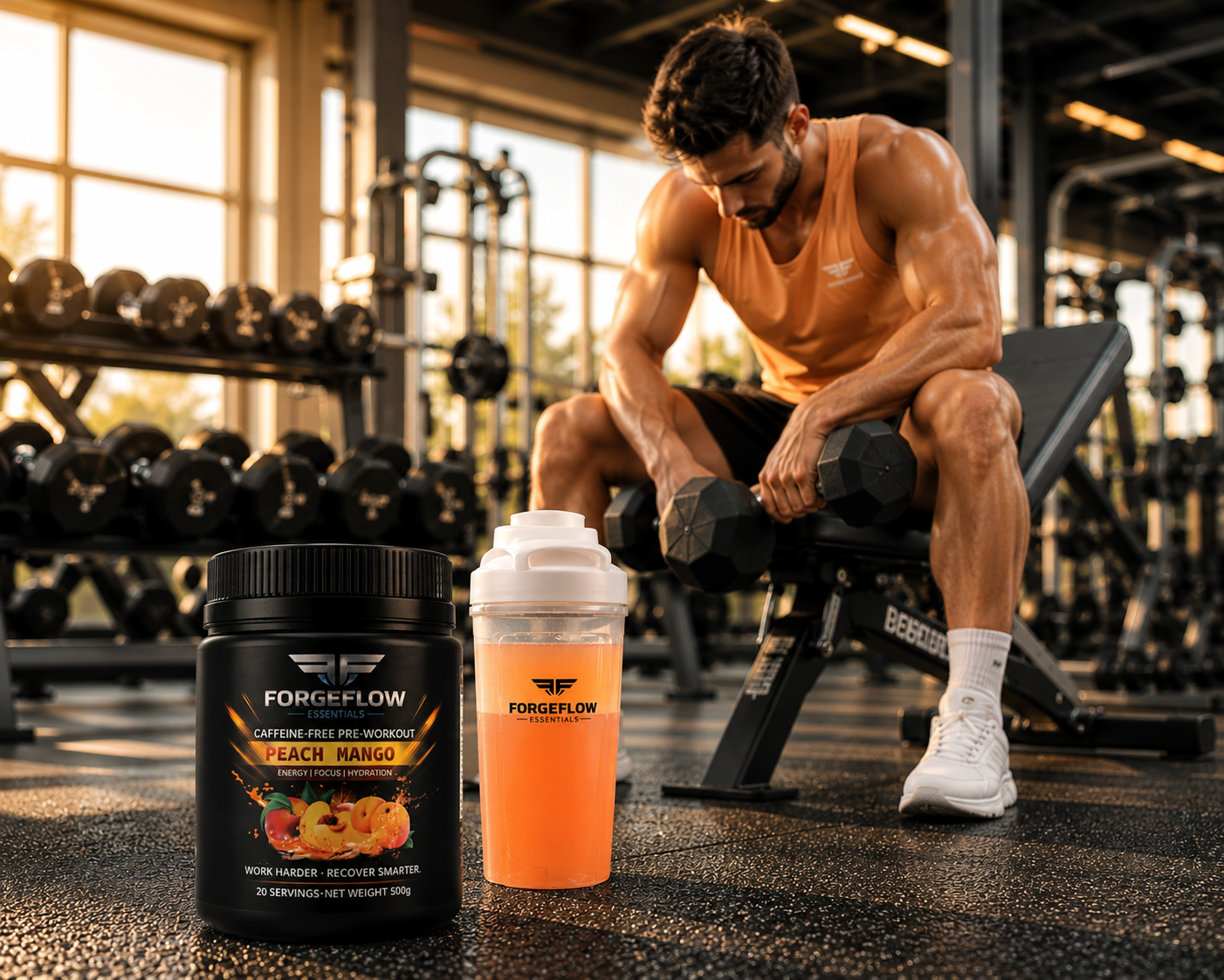 ForgeFlow Non-stim, pre-workout - Peach Mango