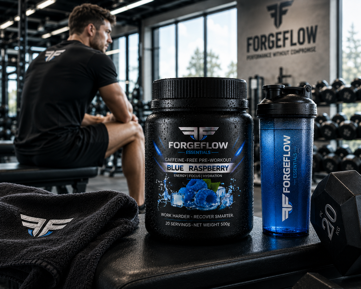 ForgeFlow Non-stim, pre-workout - Blue Raspberry
