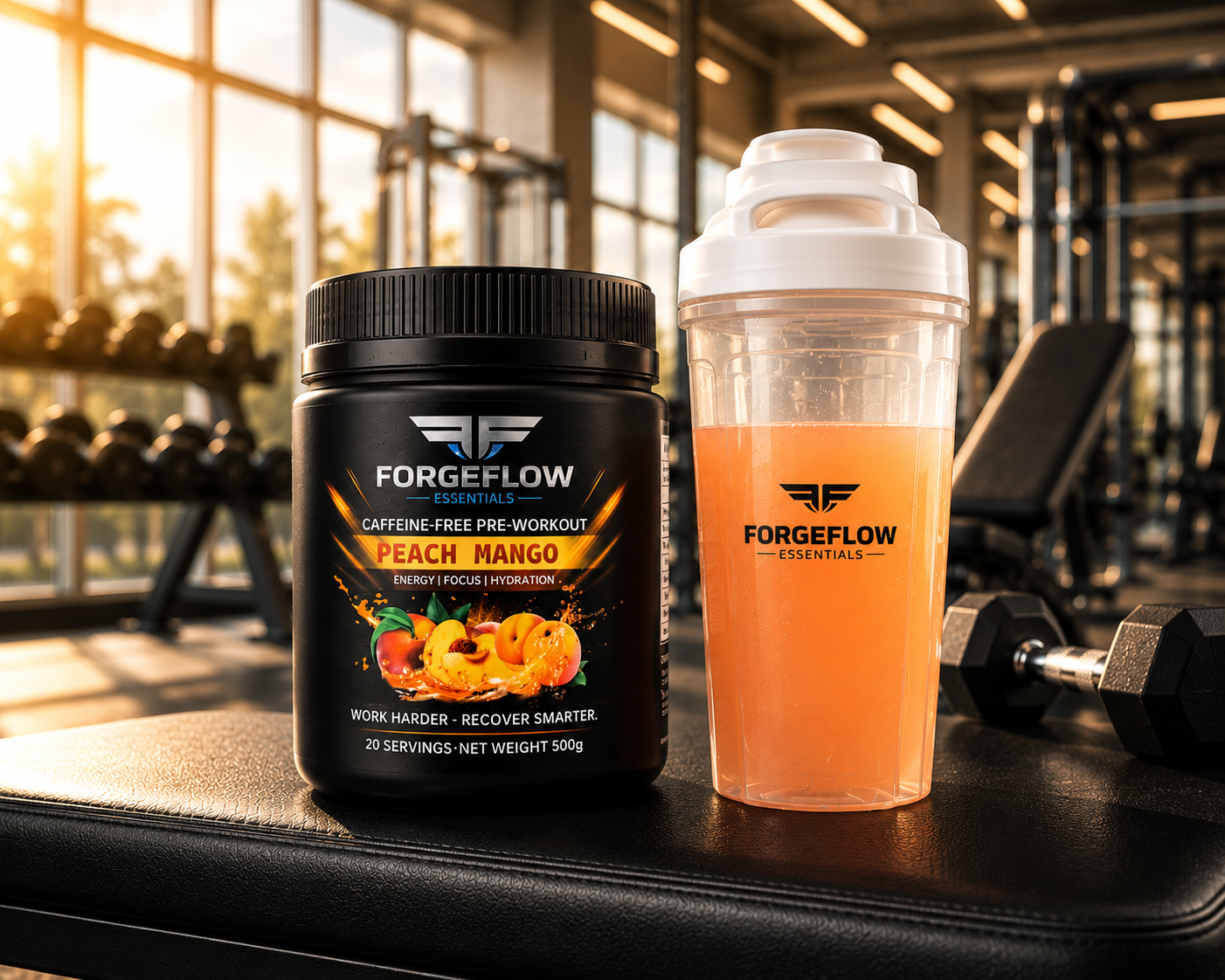 ForgeFlow Non-stim, pre-workout - Peach Mango